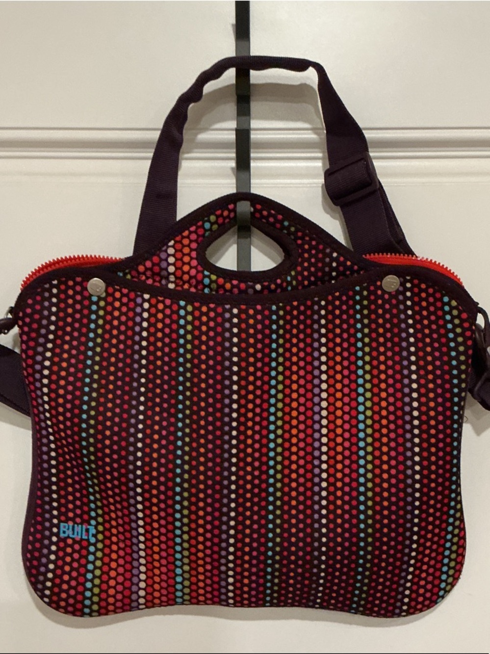 Built LAPTOP / IPAD Multi-Color Dot Neoprene Tote Bag